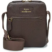 Ralph Lauren Polo Ralph Laurentil mænd. 405974608002 Brun kornet lædertaske til skrårem (OSFA), Casual