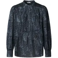 Pepe Jeans Pepe Jeanstil kvinder. PL3051284 Bluse Pay blå (S), Casual, Viscose, Lange ærmer