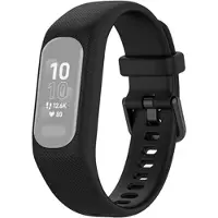 Mtp Products Garmin Vivosmart 5 Udskiftning af Silikonestrop med Integreret Ramme - Sort