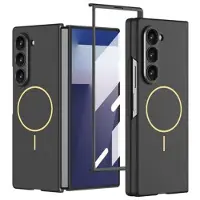GKK Samsung Galaxy Z Fold7 Magnetisk slankt cover med skærmbeskyttelse hærdet glas - Sort