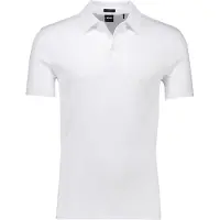 BOSS Slim fit poloshirt i interlockbomuld