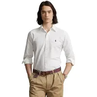 Ralph Lauren Polo Ralph Laurentil mænd. 710772290003 Custom Fit Oxford skjorte hvid (L), Casual, Bomuld, Lange ærmer