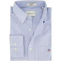 Gant Ganttil mænd. 3000200 Regular Fit Oxford-skjorte blå (M), Casual, Bomuld, Klassisk, Lange ærmer