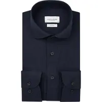 Profuomo Skjorte Flannel Peached Twill Navy Blå Mørkeblå måle