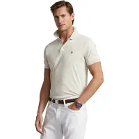 Ralph Lauren Polo Ralph Laurentil mænd. 710713130002 Custom Slim Fit poloshirt i blød bomuld, hvid (M), Casual, Korte ærmer