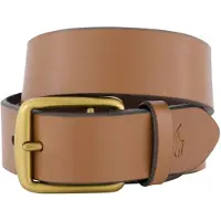 Ralph Lauren Polo Ralph Laurentil mænd. 405913732002 Læderbælte med brun hest (32), Casual, Havanna, Klassisk