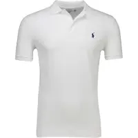 Ralph Lauren Polo Ralph Laurentil mænd. 710941439002 Stretch pique polo shirt Custom Slim Fit hvid (XL), Casual, Bomuld, Korte ærmer