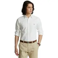 Ralph Lauren Polo Ralph Laurentil mænd. 710792041001 Skjorte Oxford Custom Fit hvid (XXL), Casual, Bomuld, Lange ærmer