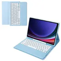 Mtp Products Samsung Galaxy Tab S9+ Cover med Bluetooth Tastatur - Babyblå