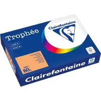 Clairefontaine Farvet printerpapir, Trophee 1878, A4, 80 g/m2, Orange, pakke med 500 stk