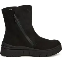 Caprice Bootie, black, made of Leather with Plateau heel, Size 42