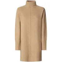 Pepe Jeans Pepe Jeanstil kvinder. PL9537714 Carola-kjole (M), Beige, Casual, Polyester, Lange ærmer