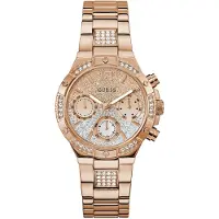 GUESS Analogt ur 'Harlow' rosa guld