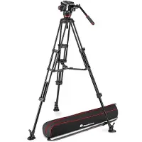 Manfrotto 504x Kuglehoved Og Dobbelt Aluminiumstativ Og Central Stabilisator