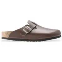 Birkenstock Birkenstocktil mænd. 1023449 Træsko i læder Boston Grip (Regulær pasform) Natural Roast (43), Brun, Fast, Spænder, Casual