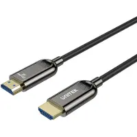 UNITEK - HDMI-kabel - HDMI han til HDMI han - 10 m - fiberoptik - sort - 8K60 Hz support