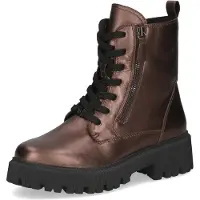 Caprice Bootie, brown, made of Leather with Block heel, Size 37