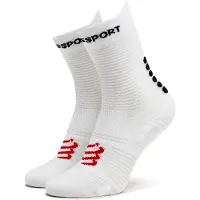 Compressport - Trail running tøj - Pro Racing Socks V4.0 Run High White/Black til Unisex - Størrelse 35-38 - Hvid
