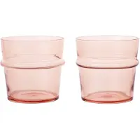 Ferm Living Boya drikkeglas lavt 30 cl 2-pak Blush