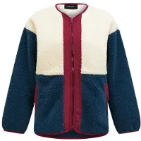 Peak Performance - Mærker - W Heavy Pile Oversized Cardigan Sand Fog Mountain lake til Unisex - Størrelse M - Blå