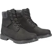 Timberland Timberlandtil kvinder. TB18658A0011 Læderstøvler 6 tommer sort (40 W), Fast, Blonder, Casual