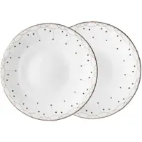 Wik & Walsøe Julemorgen Girlander tallerken 2-pak Ø28 cm Hvid