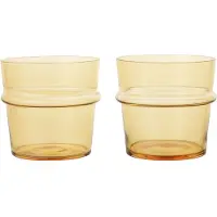Ferm Living Boya drikkeglas lavt 30 cl 2-pak Yellow