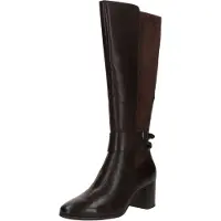 Caprice Boots, brown, made of Leather/synsthetik/textile with Block heel, Size 41