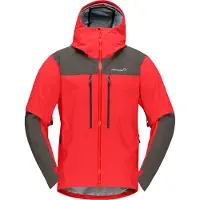 Norrøna - Mærker - Trollveggen Gore-Tex Pro Light Jacket M Flame Scarlet til Unisex - Størrelse XL - Rød