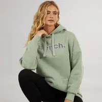 Bench Dame Dayla Oversized Hættetrøje Mørk Salvie Grøn