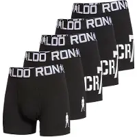 Cr7 Drenge fem pak boxershorts sort