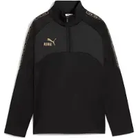 Puma Træningstrøje KINGwinter 1/4 Lynlås 2.0 - Sort/Guld Børn, størrelse 116 cm