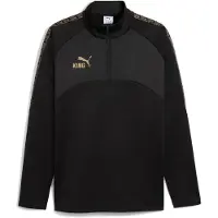 Puma Træningstrøje KINGwinter 1/4 Lynlås 2.0 - Sort/Guld, størrelse Small