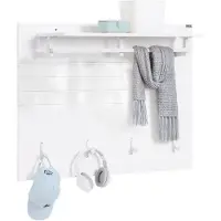 SoBuy Vægknagerække med hylde FHK36-W