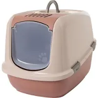 Savic Nestor Jumbo kattetoilet - Champagnerosa / toskanarød