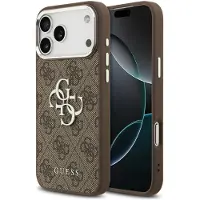 GUESS 4G Big 4G Classic logoetui til iPhone 17 Pro Max Brown - Silver