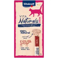 Vitakraft Vita Naturals Liquid kattesnack med okse (5 stk.)