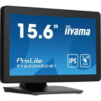Iiyama ProLite T1633MSC-B1 - LED-skærm - 15.6 - touchscreen - 1920 x 1080 Full HD (1080p) @ 60 Hz - IPS - 450 cd/m² - 1000:1 - 5 ms - HDMI, DisplayPort - højtalere - sort, mat finish