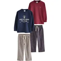 Next Nattøj navy / bordeaux / hvid