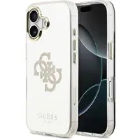GUESS iPhone 17 Mirror 4G Glitter Logo Hybrid Cover - MagSafe-kompatibel - Guld