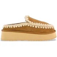 Mou Moutil kvinder. MU.FW681004A Clog Eskimo Platform læder træsko brun (37), mere end 10 cm, Ingen, Casual