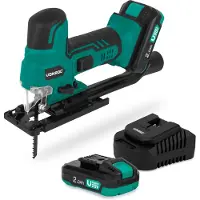 Vonroc Stiksav 20V - Ergonomisk greb | Præcis og kraftfuld | Inkl. 2x 2.0Ah akku og oplader