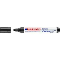 Edding 4500 tekstilmark?r - sort - 1 pen - Runde nib 2-3 mm - Permanente stofmark?rer til at tr?kke p? tekstiler Vaskafstemning op til 60 C - mar
