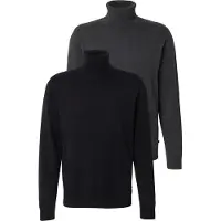 Jack & Jones Pullover 'JJEBASIC' grå-meleret / sort