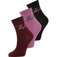 Karl Lagerfeld Sokker orkidee / bordeaux / sort / hvid