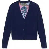 Lola Casademunt Cardigan marin / lyseblå / orkidee / burgunder