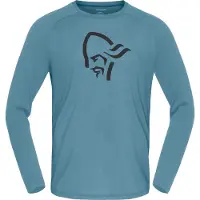 Norrøna - Skiundertøj - Femund PureUll Long Sleeve M Trooper til UnisexUld - Størrelse XL - Blå