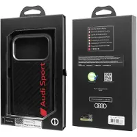 Audi R8 MagSafe-etui i kulfiber til iPhone 17 Pro - Sort
