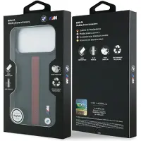 BMW M Perforeret stribe-logo MagSafe-etui til iPhone 17 Pro Max - Rød