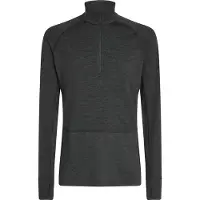 Icebreaker - Skiundertøj - M Merino 260 ZoneKnit LS Half Zip Jet Heather til UnisexUld - Størrelse L - Grå